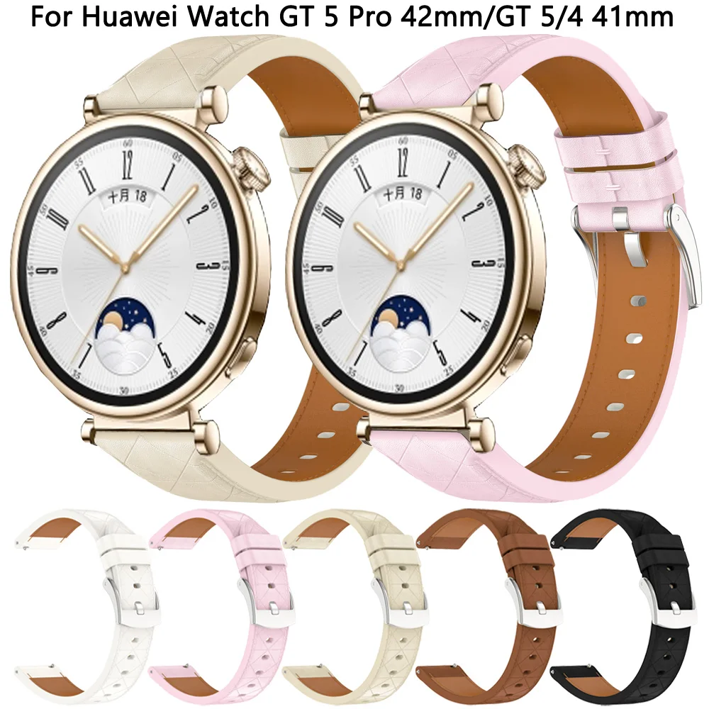 For Huawei Watch GT 5 4 GT5/GT4 41mm Strap Bracelet For Huawei GT5 Pro 42mm 18mm Leather Band  Replacement Correa