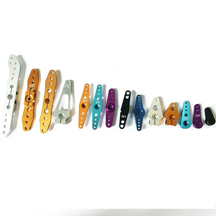 10PCS JR Propo Ko Propo Sanwa Machined Alloy Aluminum Metal Servo Arm 23T Teeth Half Steering Servo Arm For RC Parts & Accs
