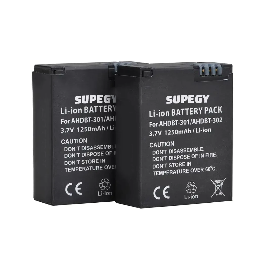 AHDBT-301 Battery for Go Pro Hero 3 3+ gopro3 gopro 3 Hero3 Battery Black Edition White Silver Edition HD Cameras
