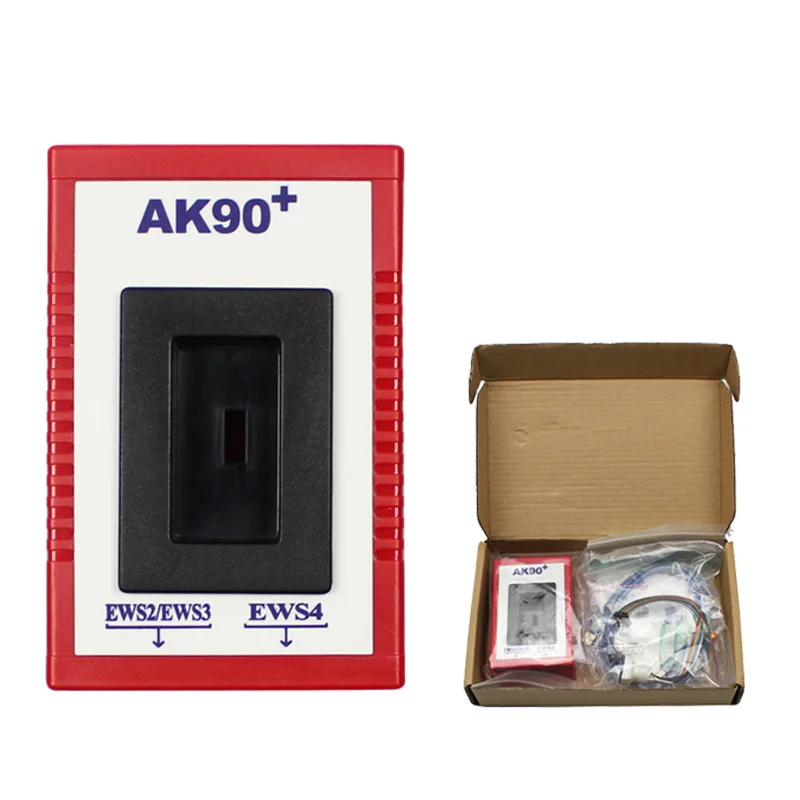 For All BMW EWS 2 3 4 1995-2009 CAS V3.19 AK90+ Key Programmer Identify Keys Code Reader OBD2 Adapter For BMW 20 Pin to 16 Pin