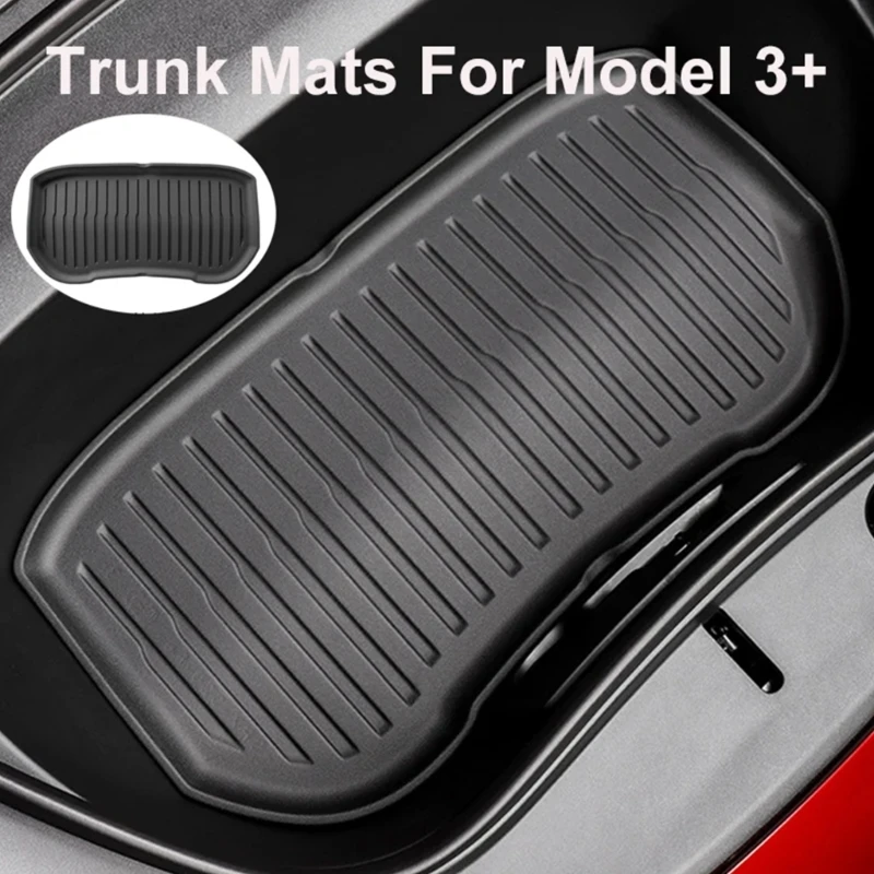 Compatible For Car 3+ Highland TPE Front Rear Trunk Frunk Mats Storage Cargo Tray Waterproof Protective Pad Dustproof D7YA