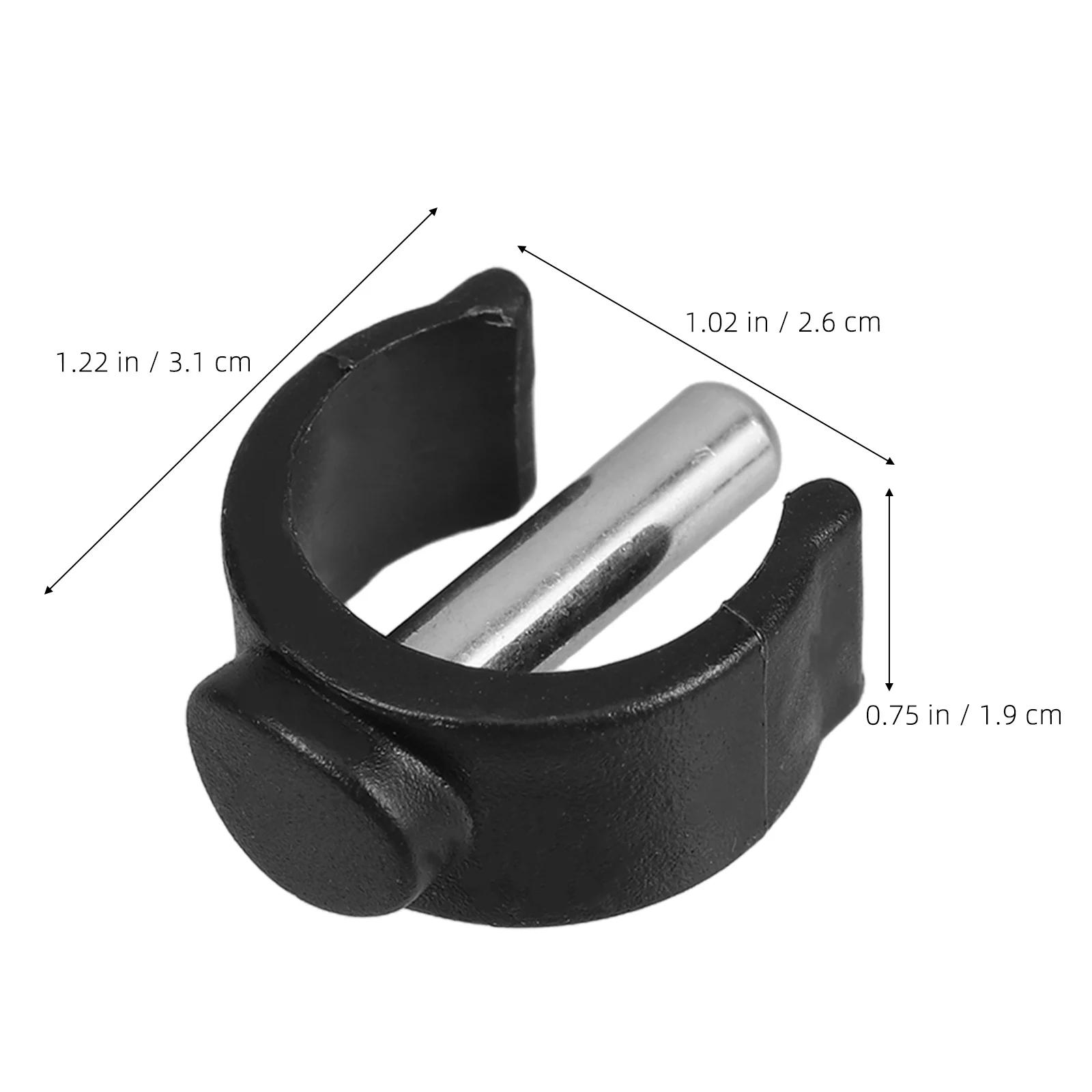 4 clip di ricambio per sedia da toilette, 22 mm, punte in gomma antiscivolo, metallo rinforzato in gomma durevole, universale, adatto per il bagno