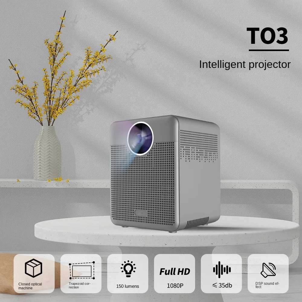 LCD Projector T03 Portable 4K Projector Home 1080P Projector