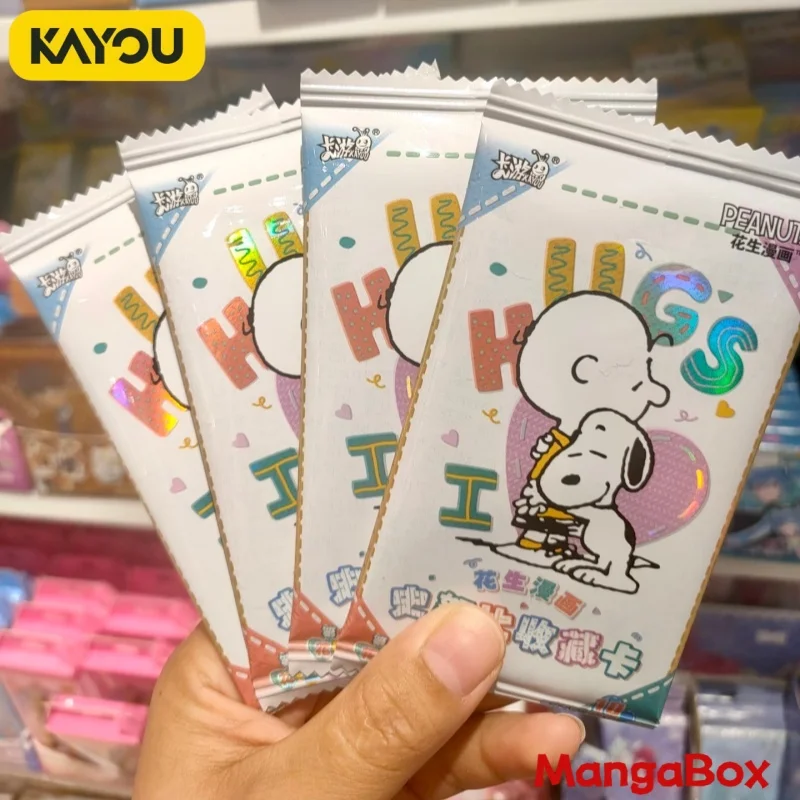 KAYOU Snoopy Card Collection Genuine Merchandise Peanut Bun 1st Edition Small Collectible Cards Box Set for Toy And Game Fans