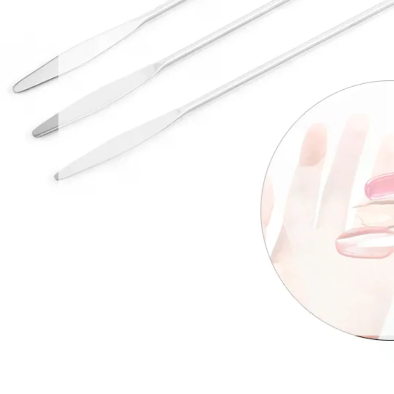 /ACR/1/5Pcs Stainless Steel Dual Heads Makeup Toner Spatula Mixing Stick Foundation Cream Mixing Tool Cosmetic Make Up Tool