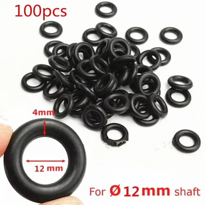 100pcs Air Control Valve Seal 12mm O-Ring 12*4mm  For Tyre Tire Changer Machine Foot Pedal Tools