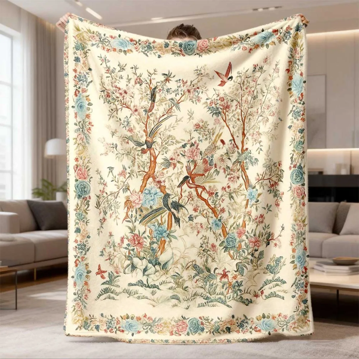 Throw Blanket Musical Cat Silhouette Print Playful Notes Design Soft Cozy Wrap For Music Lovers Bedroom And Artistic Home Decor