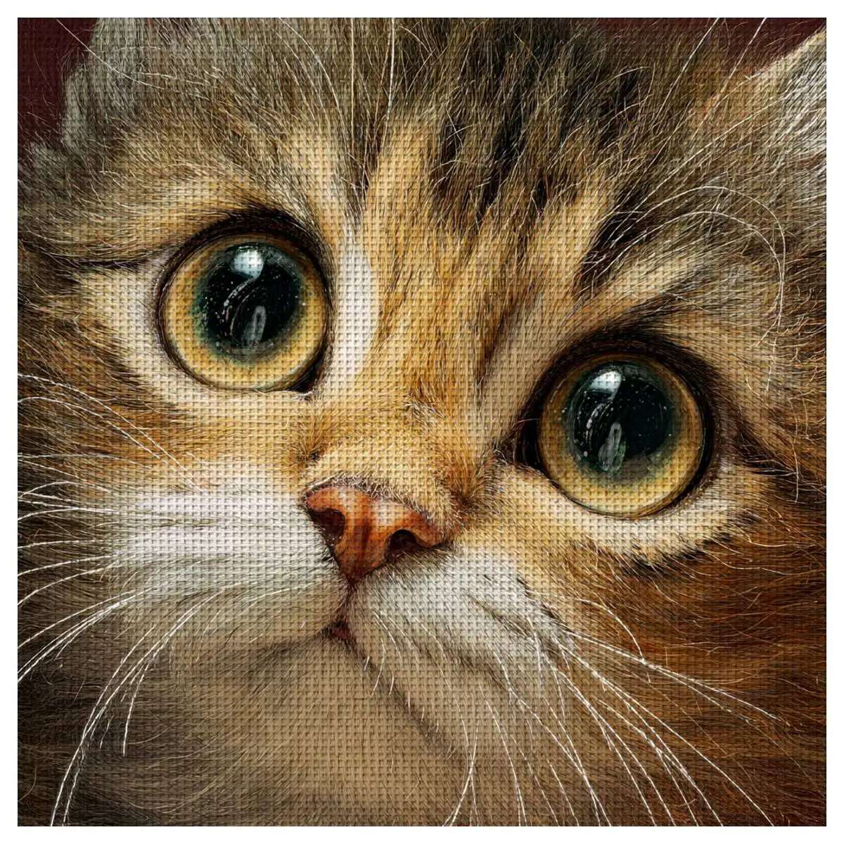 

Набор для вышивания крестиком с изображением кошки, 40x40 см/15,74 дюйма, 11CT/14CT, новый, для самостоятельного изготовления