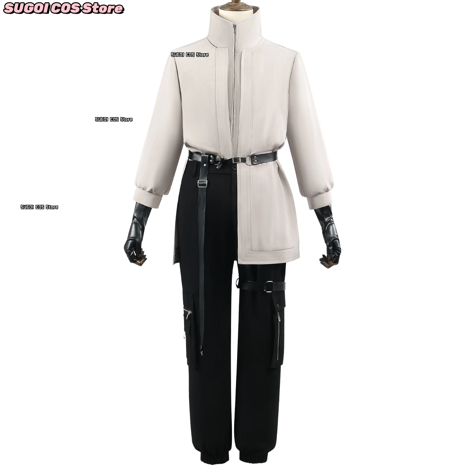 Anime Slay the Gods Wang Mian Cosplay Costume Unisex Outfit Coat and Pants Wig Mask Full Set Accessory 25Halloween Role-playing