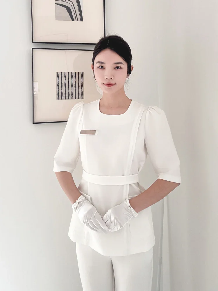 Tenue de travail pour salon de beauté, uniforme de centre de santé et SPA, tenue de technicien de soins des pieds, uniforme de gérante de soins de la peau, uniforme d'infirmière pour femmes