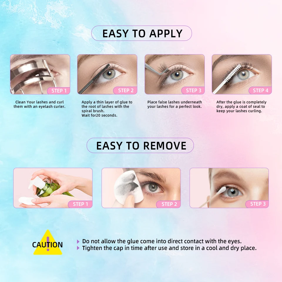 Wimpern bindung und Siegel entferner für DIY Wimpern cluster lang anhaltender Wimpern kleber halten 48-72 Stunden wasserdichte Mascara Zauberstab Make-up Zilien