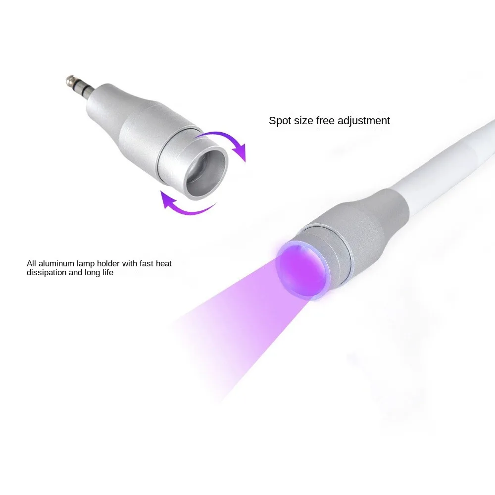 5W 10W UV lamp head adjustable spot size Eyelash extension grafting uv glue led purple light curing lamp accessories