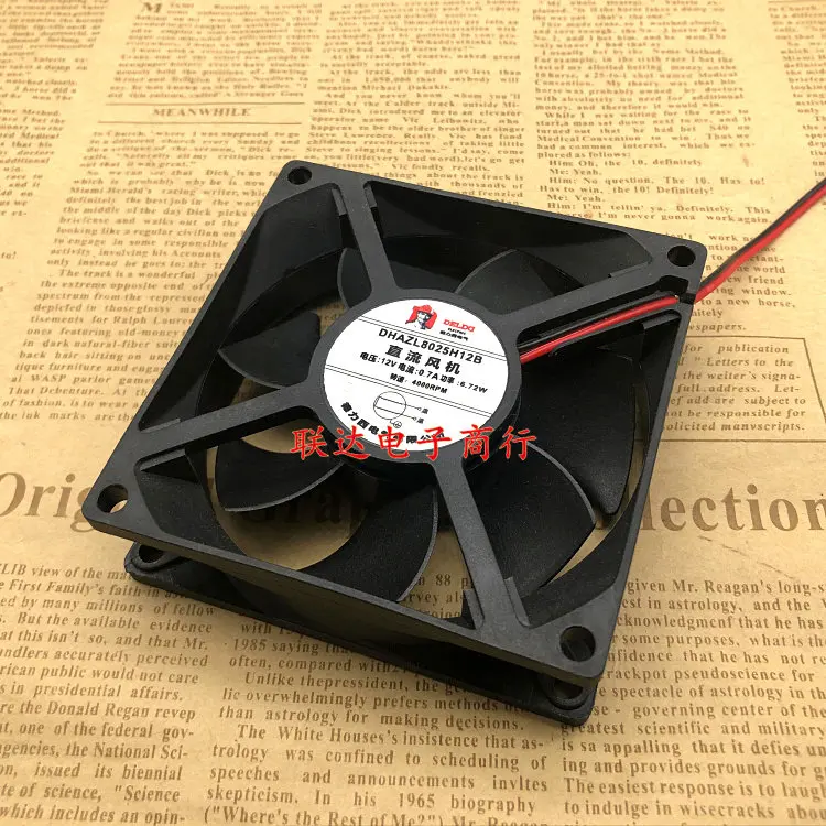 New Original Deleixi DHAZL8025H12B 12V 24V 0.7A 8CM Inverter Cooling Fan for