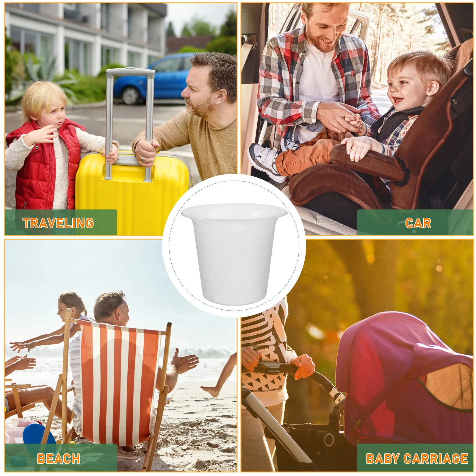 

Potty Pee Bucket Urine Tank with Scale Frosted Nonslip Thickened Round Design Bedside Nursing Chamber Pot for Men Women Elderly