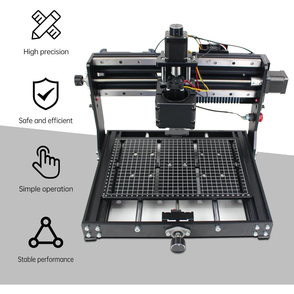 500W 2 In 1 Cnc Router Kit,5.5W 5500Mw Module,3020 Plus Mini Cnc Freesmachine, Grbl Offline Controller Limit Switch E-Stop