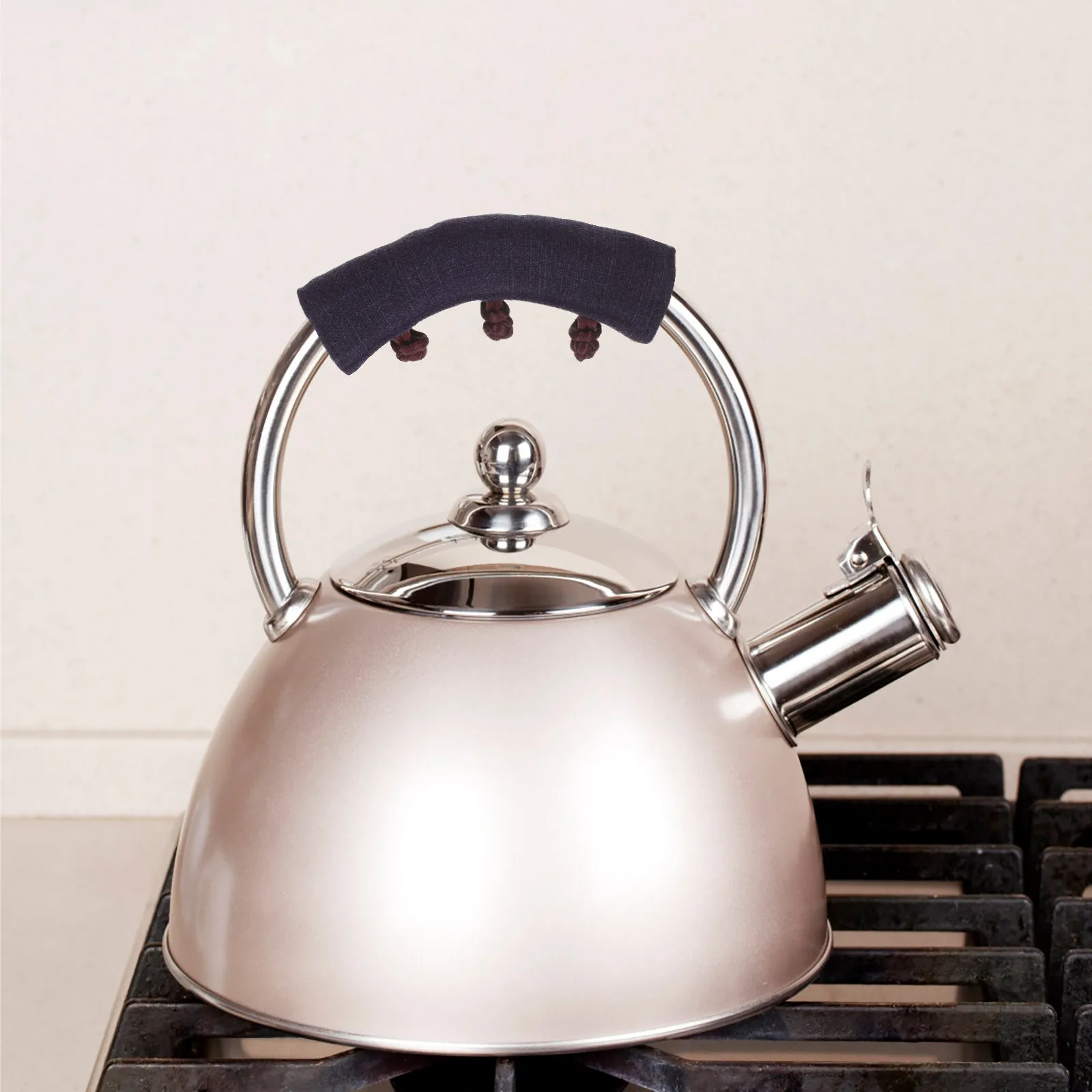 Teapot Handle Cover Heat-Resistant Anti-Scald Protective Sleeve for Tea Kettle Pot Handles Easy Buckle Tie Installation Stain