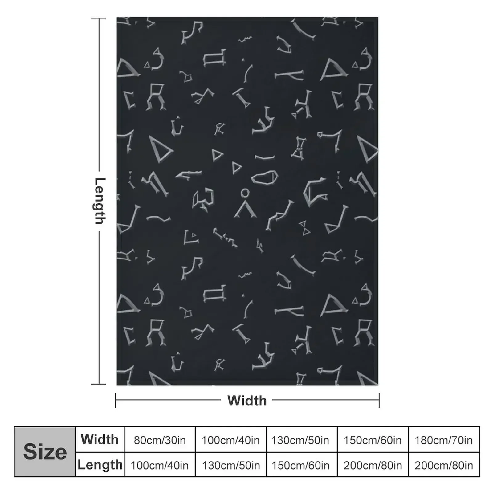 Glyphs Throw Blanket For Baby Cute Blankets