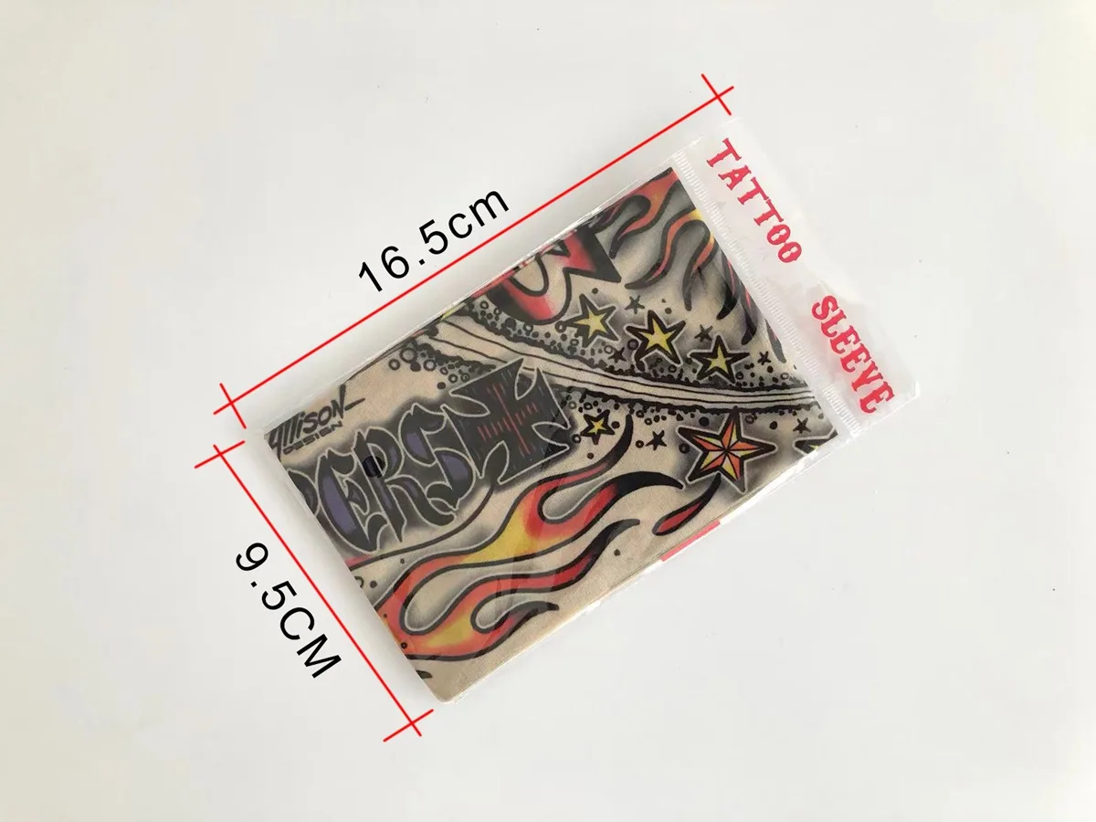 6er-Set Tattoo-Armstulpen: Nahtlose, atmungsaktive UV-Schutz-Armlinge für Radfahren, Fahren, Angeln, Strand und mehr – mit coolem Stretch-Effekt und Fake-Tattoo-Design – Detail 2