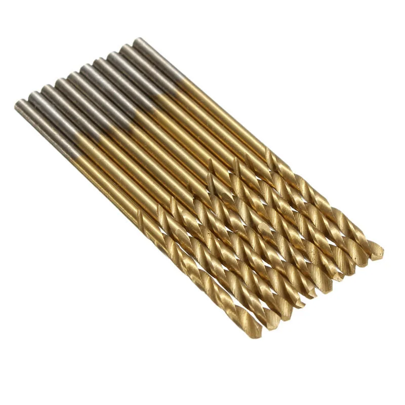 50Pc Titanium Coated Drill Bits HSS High Speed Steel Drill Bits Set Tool Multi Function Metal Drills Power Tools 1/1.5/2/2.5/3mm