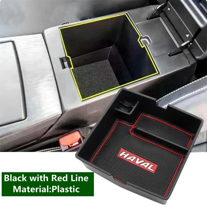 สำหรับ Haval jolion 2023 2022 2021 ABS ถาดจัดระเบียบคอนโซลกลางรถกล่องเก็บของที่เท้าแขนอุปกรณ์เสริมฝาครอบอเนกประสงค์