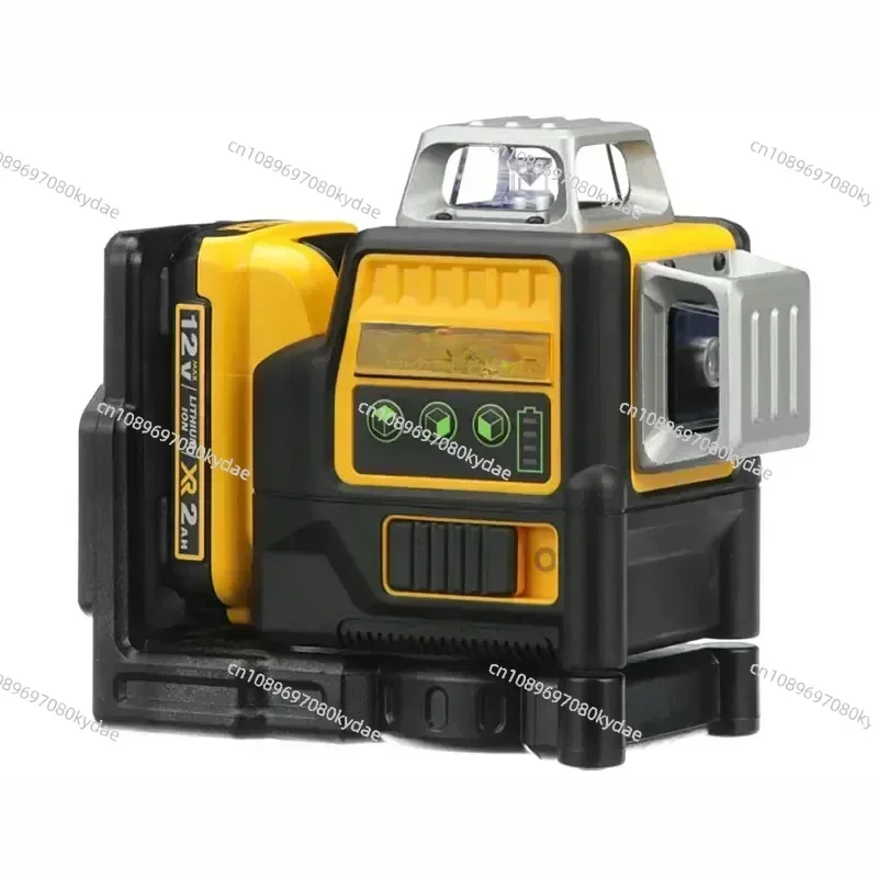 3 Sides*360 Degree Vertical 12V Lithium Battery 12 Lines Laser Level Horizontal Green Meter Outdoor