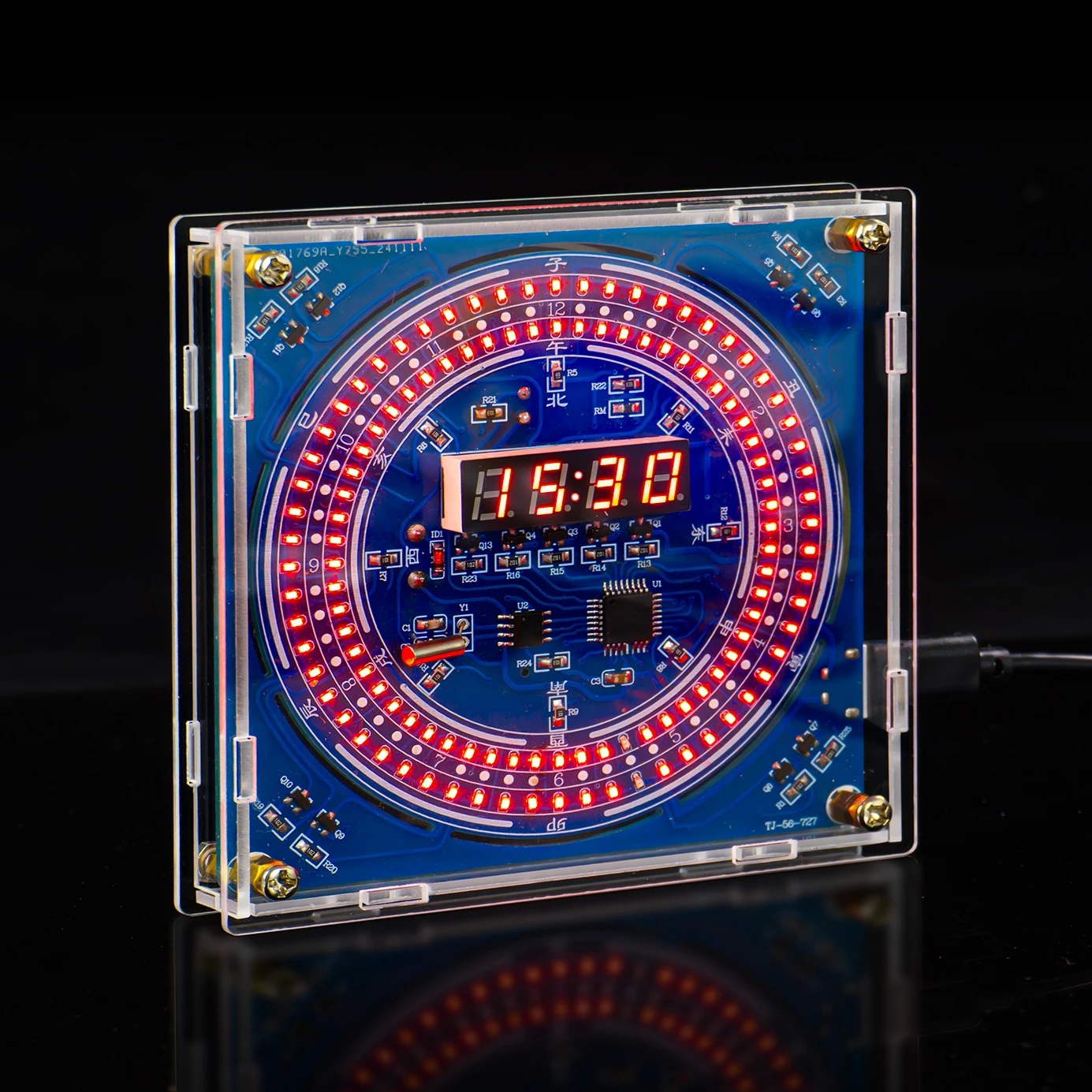 Soldering Practice for Beginners DIY Digital Clock Kit Multifunction Electronic Clock with Time/Temperature Display Auto Dimming