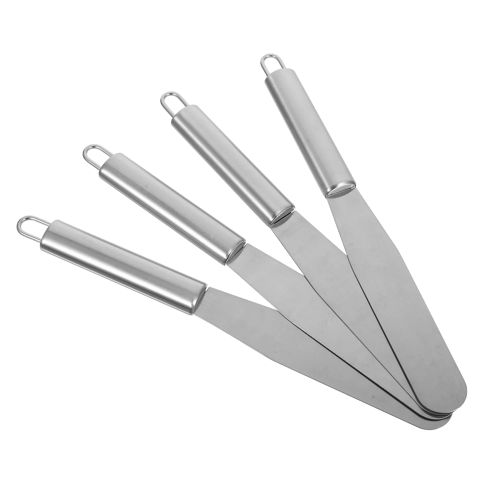 

4pcs Cake Icing Spatula Stainless Steel Cake Decorating Scrapers Frosting Spatulas Baking Tools For Sourdough Butter Mixing