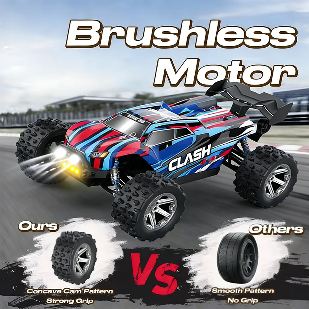 

WLtoys All Terrain RC Off-Road Truck 4WD 60KM/H Brushless High Speed Remote Control Car 1:14 Racing Vehicle for Boys Adults Gift