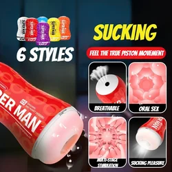 Male Masturbator Cup Pocket Vagina Pussy Penile Exercise Adult Supplies 6 Styles Sucking Pleasure Men's Mastubator Fleshlight 18