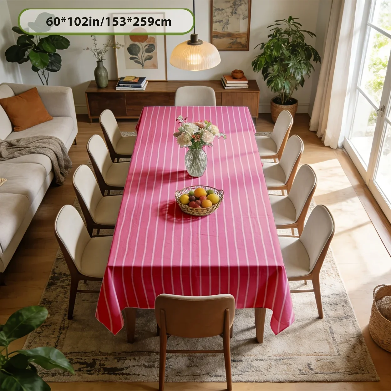 Tablecloth, durable polyester fabric, suitable for decoration on Valentine's Day, Saint Patrick's Day, Carnival, and Easterxzj