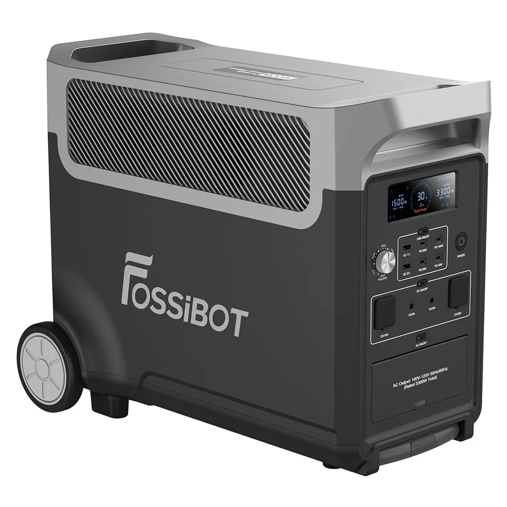 FOSSiBOT F3600 Portable Power Station, 3840Wh LiFePO4 Solar Generator,3600W AC Output , 2000W Max Solar Charge,13 Output Ports