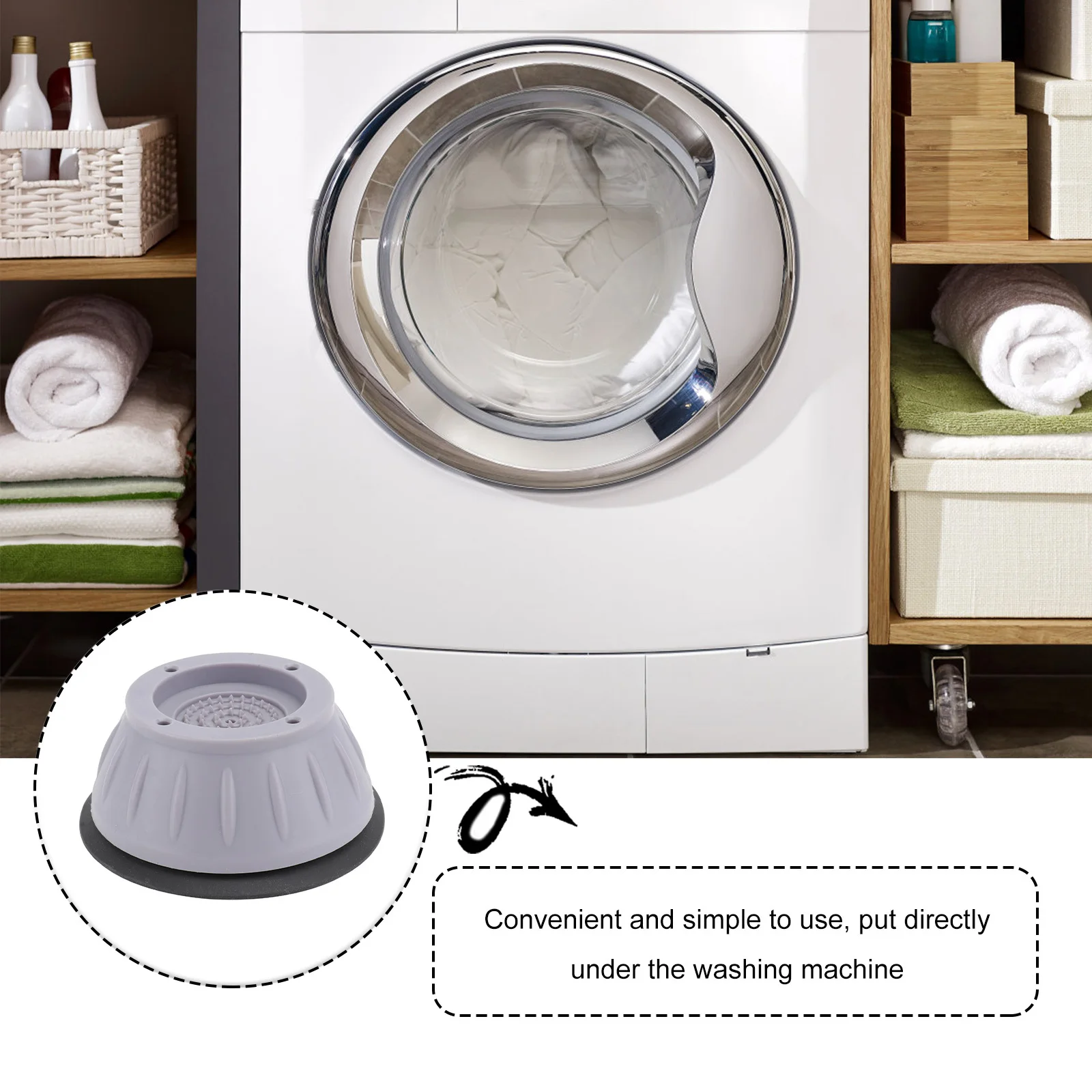 

1Pcs Non Slip Vibration Reduction Washing Machine Foot Pad Sturdy Heightening Furniture Accessory Noise Reduction