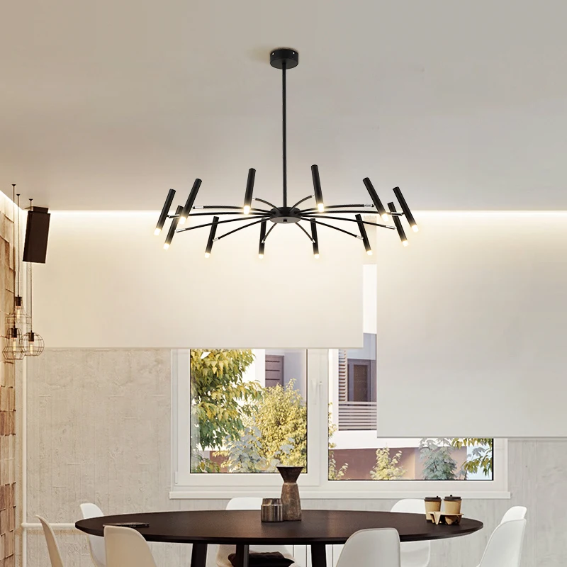 Nordic LED Ceiling Chandelier Living Dining Room Hanging Lamp Modern Luxury Bedroom Home Decortion Designer Black Pendant Lights