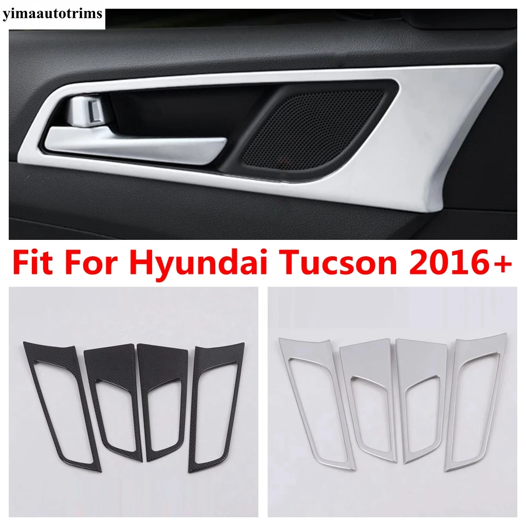 

Car Inner Door Handle Bowl Decoration Cover Trim For Hyundai Tucson 2016 - 2020 ABS Carbon Fiber / Matte Accessories Interior