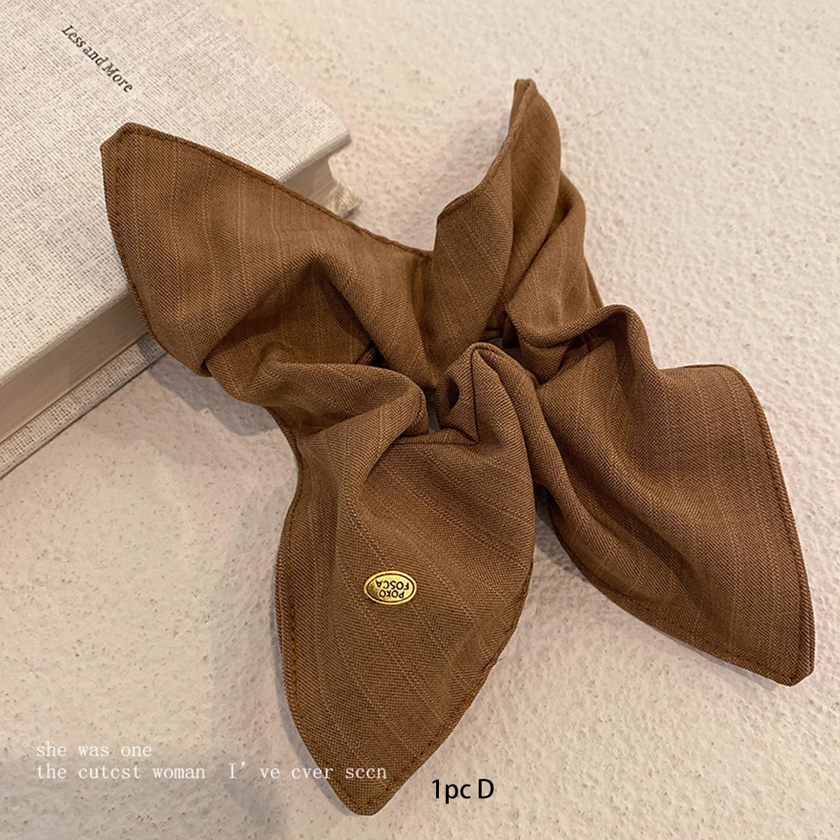 Koreanischer Retro-Streifen-Haargummi, großer Haargummi für niedrige Pferdeschwänze für Damen, hochwertiger Haargummi für Dutt, Haaraccessoires – Detail 7