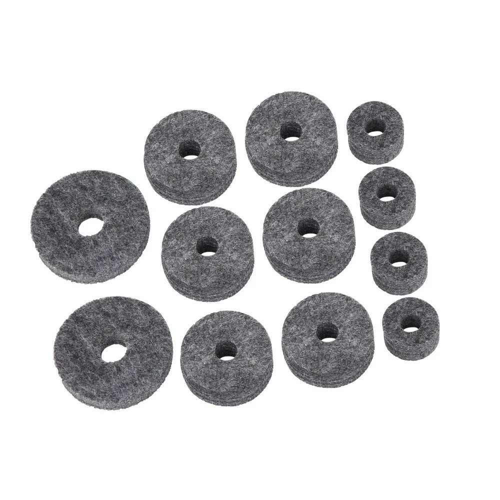 

23 шт. фетровые фетровые фетры для тарелок ​ ​ Нескользящий ​ Черный/Серый ​ Аксессуары для замены тарелок ​ ​ Хай-хэт Фетр ​