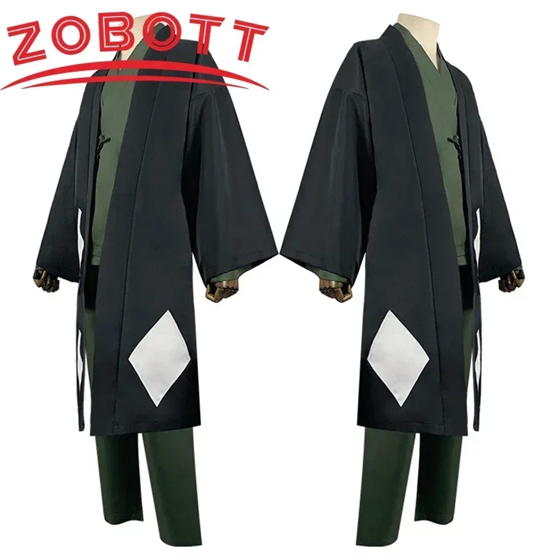 كيمونو موحدة كيب السراويل العليا قبعة البدلة أنيمي بليتش تأثيري Urahara Kisuke Gotei 13 زي لحفلة كرنفال