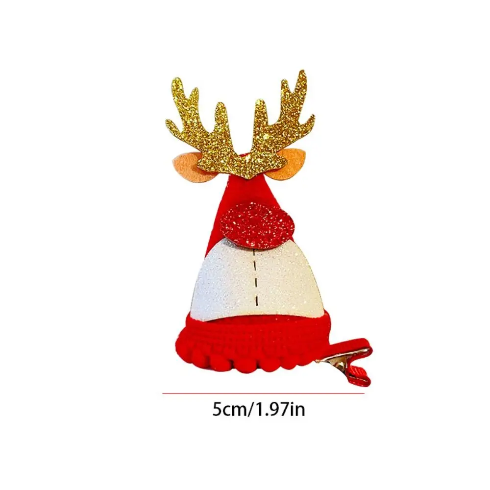 Dekorasi Natal, Jepit Rambut Natal, Pita Rambut, Santa Claus, Rusa, Jepit Rambut Tanduk Rusa, Jepit Rambut Merah, Aksesoris Rambut Korea
