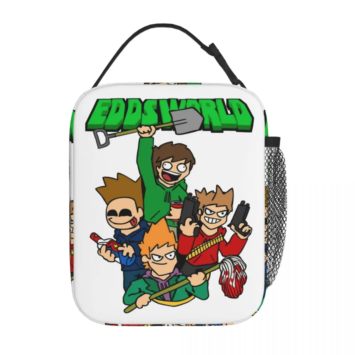 Eddsworld-sacos isolados do almoço, projeto dos desenhos animados, caixa do armazenamento do alimento, refrigerador térmico, caixa do bento para o escritório, série da tevê