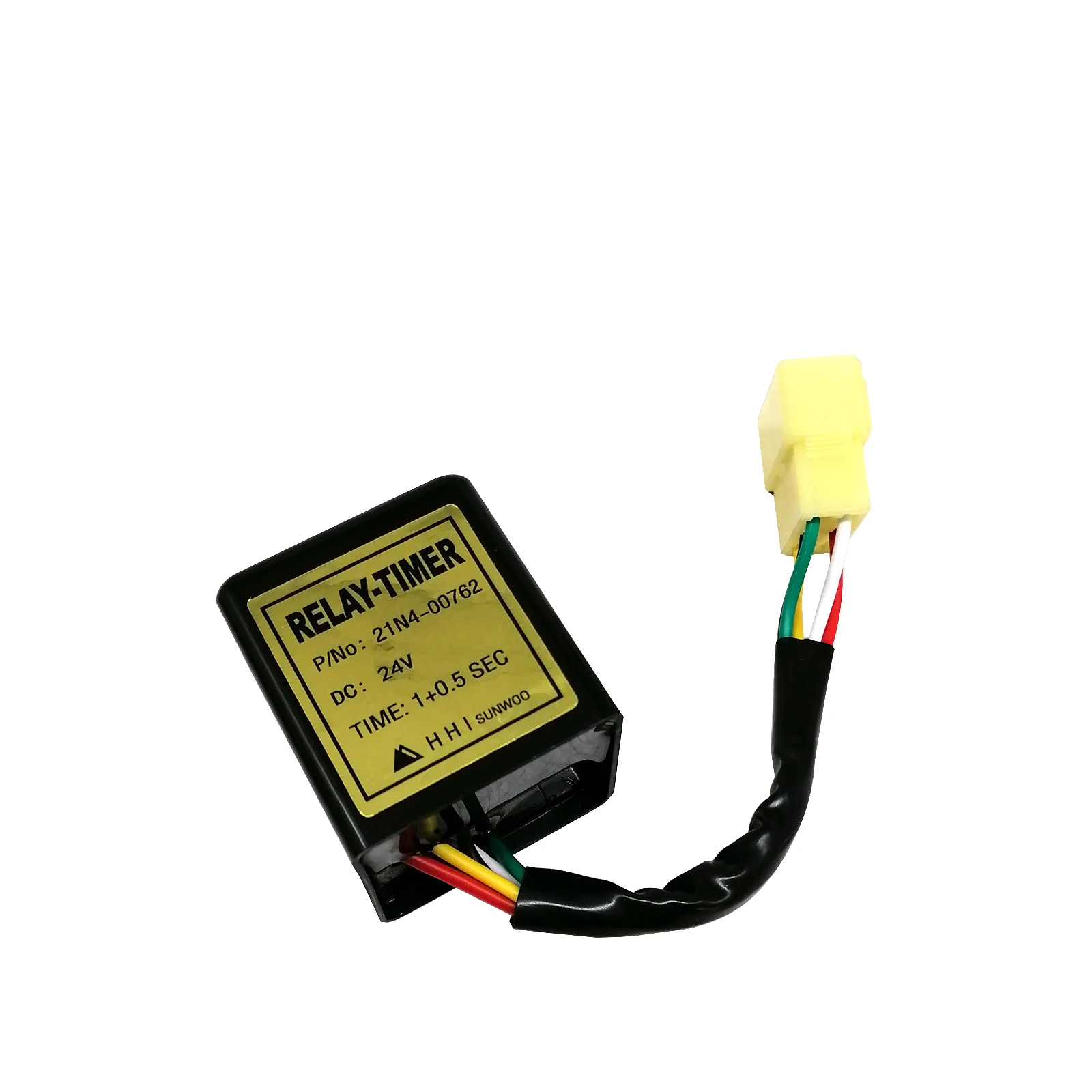 

TOPVELSUN 24V Relay Timer 21N4-00762 Compatible with Hyundai R80-7 R210-7 R220-5 R220-7 R220-9 R225-7 Excavator