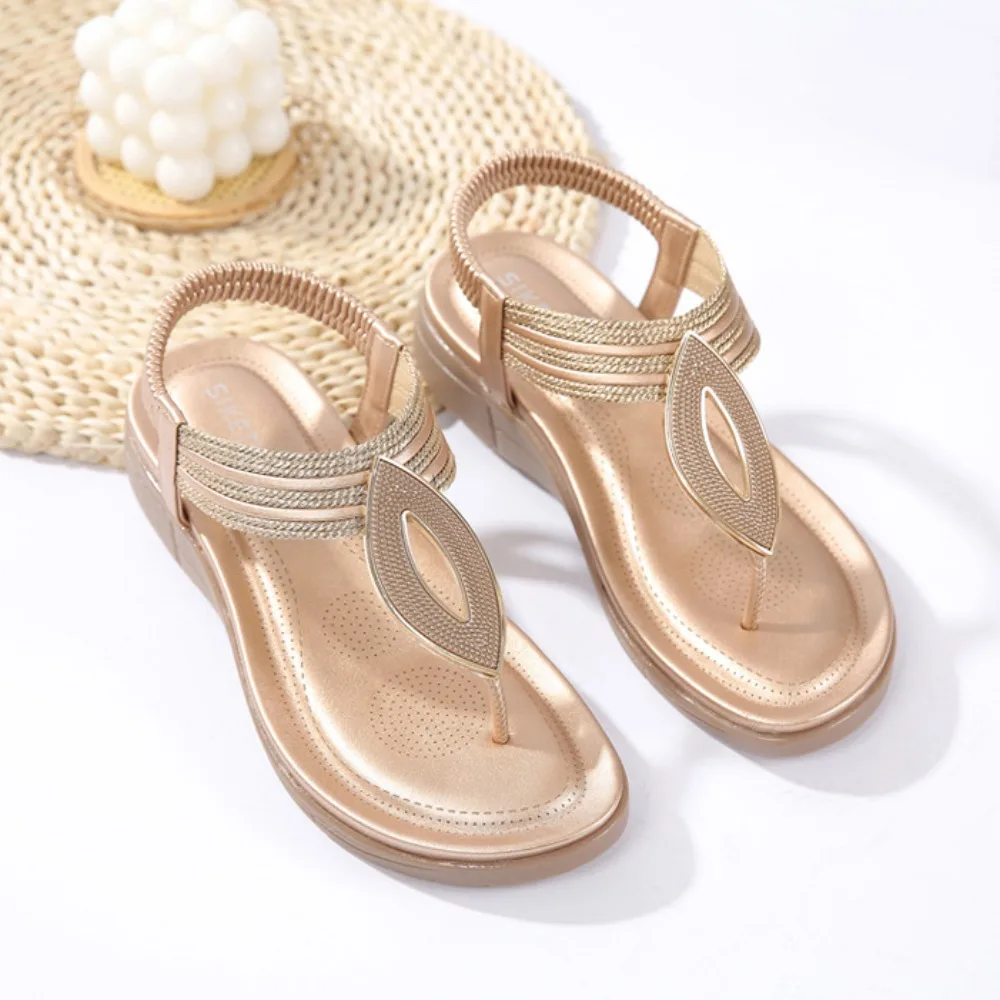 

Женские сандалии 2026: Новые летние плетеные сандалии с круглым носком, удобные, для пляжа и курорта, на плоской подошве, большие размеры (до 42), без каблука