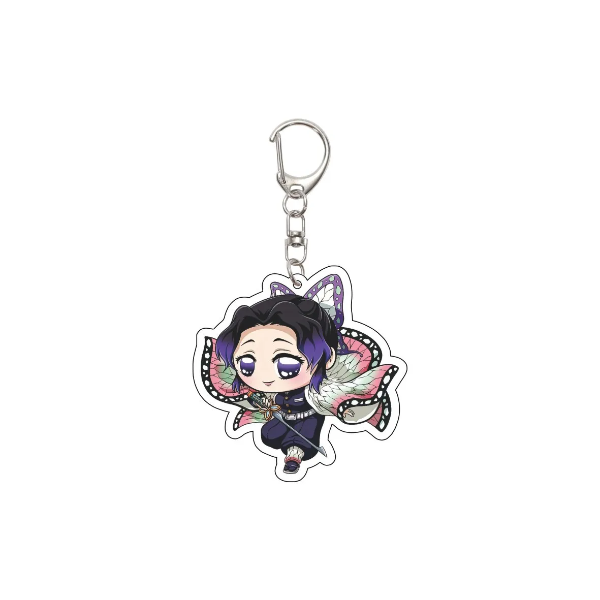 55MM Keychain Anime Demon Slayer Kamado Nezuko Kamado Tanjiro Tomioka Giyuu Kochou Shinobu Acrylic Key Chain Cute Chrismas Gifts - view 3
