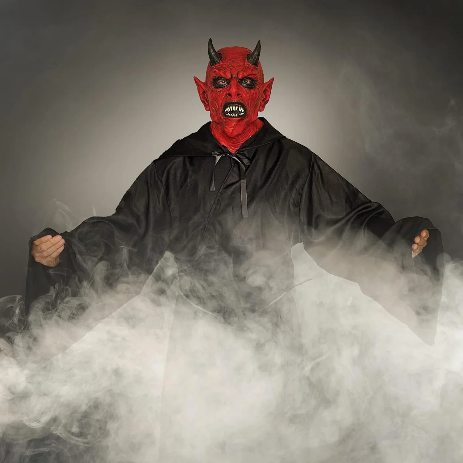 Red Devil Mask,Demon Mask For Men,Halloween Horror Mask for Adults, Devil Costume, Satan Lucifer Dracula Mask