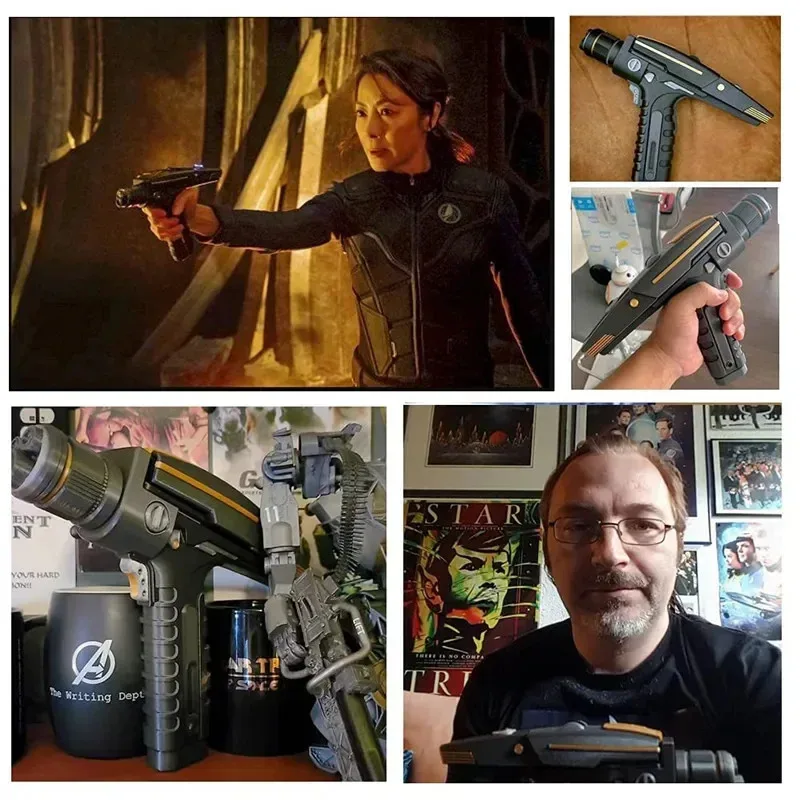 P-Jsmen Star Discovery Trek Flota Estelar pistola de mano tipo II Kit de resina de utilería 1:1 réplica Cosplay accesorio de disfraz de Halloween tomk