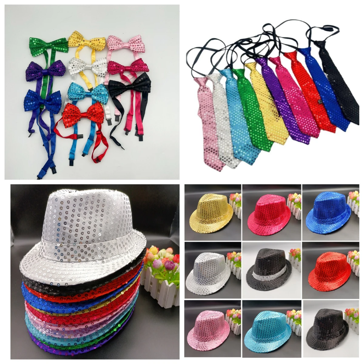 

Детский костюм для мальчиков и девочек с пайетками для хора, латиноамериканских танцев, джаза, хип-хопа, с шляпой, галстуком и галстуком-бабочкой, для дискотек и вечеринок