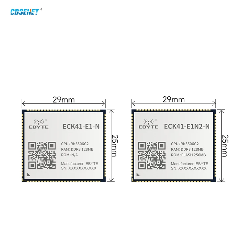 RK3506G Triple-Core A7 Embedded Core Board CDSENT ECK41 Low Cost Small Size ARM Linux 256MB Industrial Multi-Core Heterogeneous
