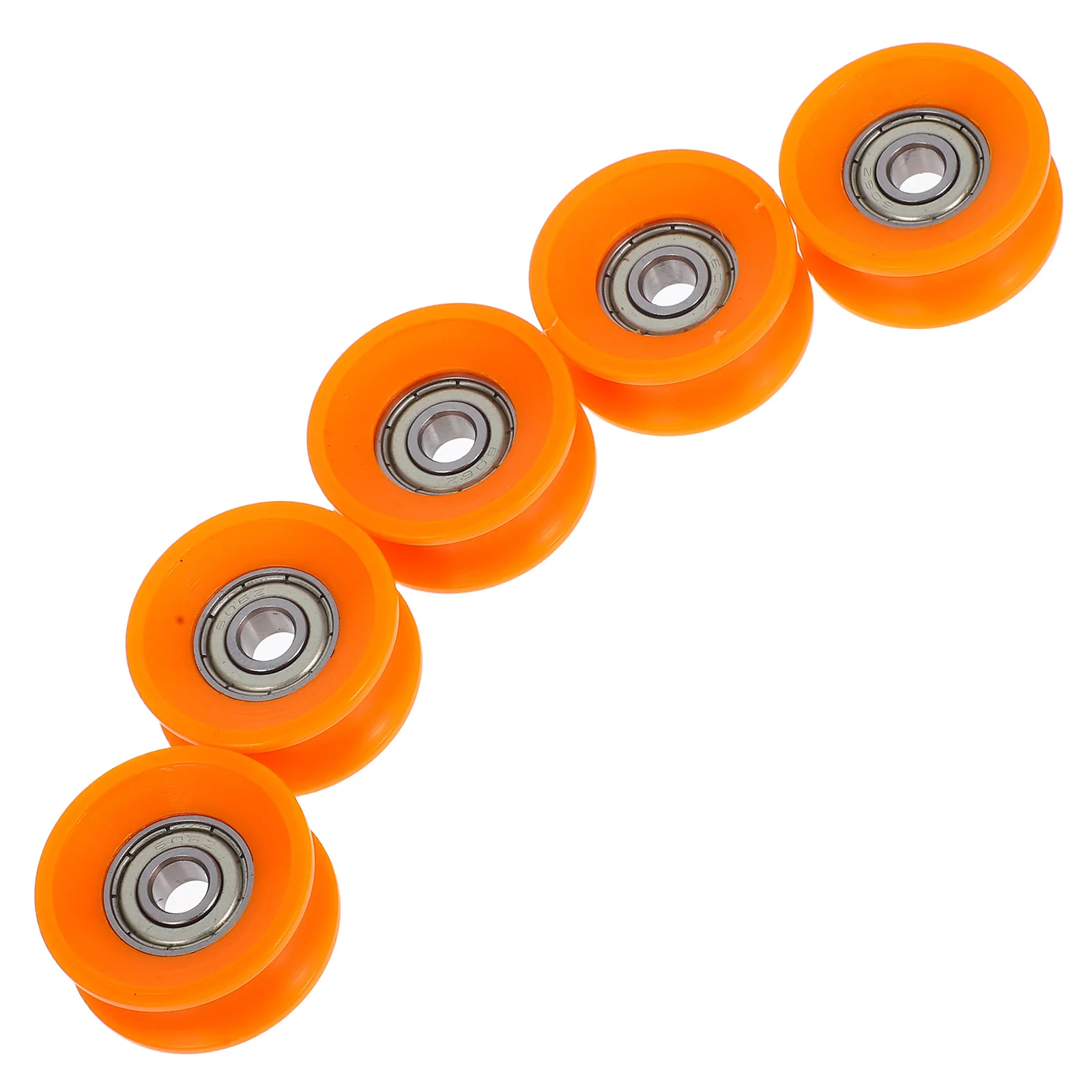 5 قطعة U الأخدود عجلة النايلون بكرات الباب المنزلقة الثقيلة المتداول بوابة عجلات محامل الصلب عملية سلسة للخزانة