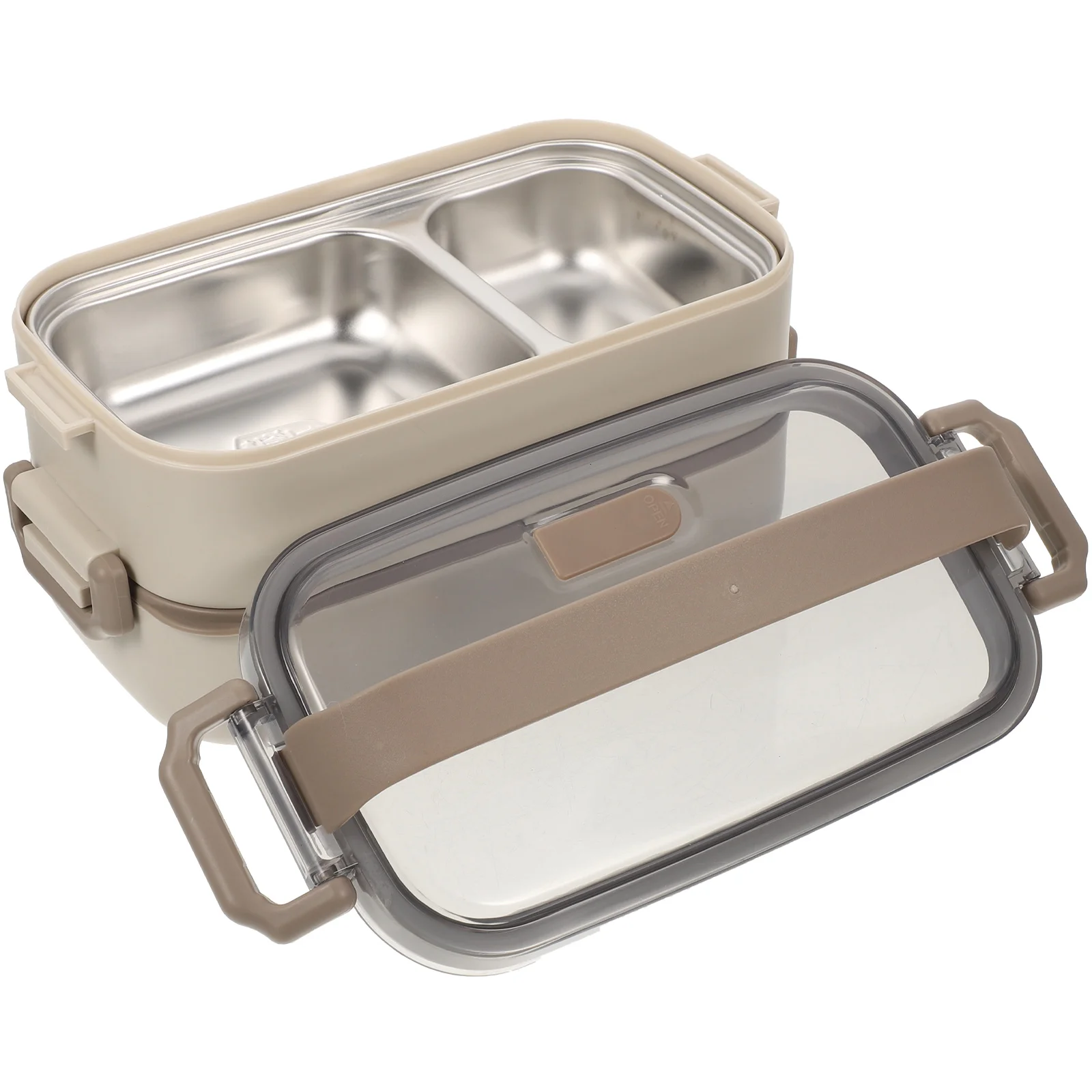 

Stainless Steel Bento Box 304 Lunch Container Portable Leak-Proof Divided Compartment Food Storage For Outdoor Camping