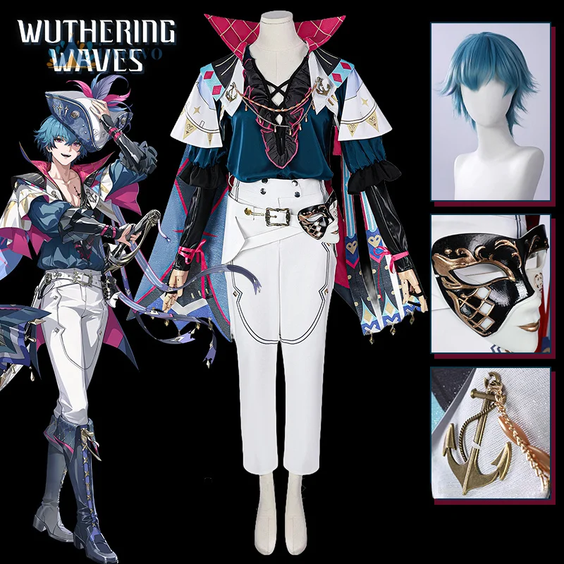 

Wuthering Waves Brant Cosplay Costume Wig Uniform Outfit Mask Belt Props Men Women Girls Halloween Game Carnival Party Role Play
