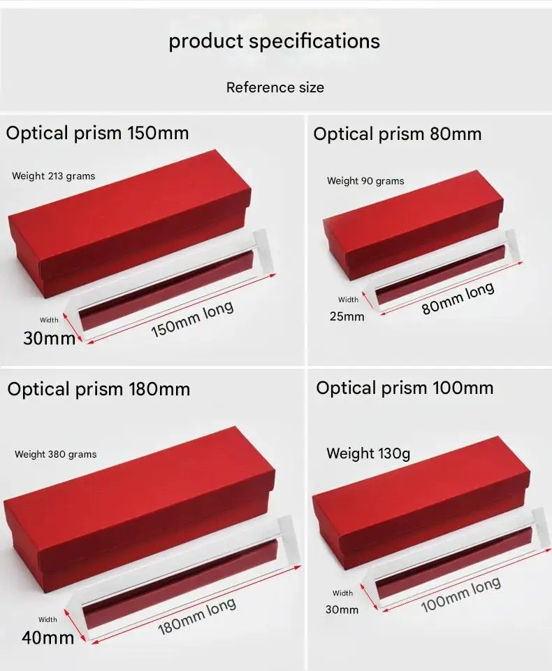 

Crystal Triangular prism glass optical experiment photography rainbow photo K9